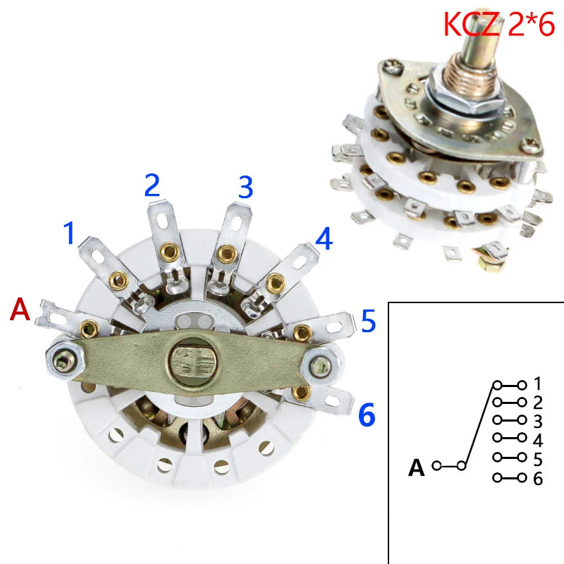 Rotary Switch Selector with Cap | 2 Pole & 4 Pole Multi-Position