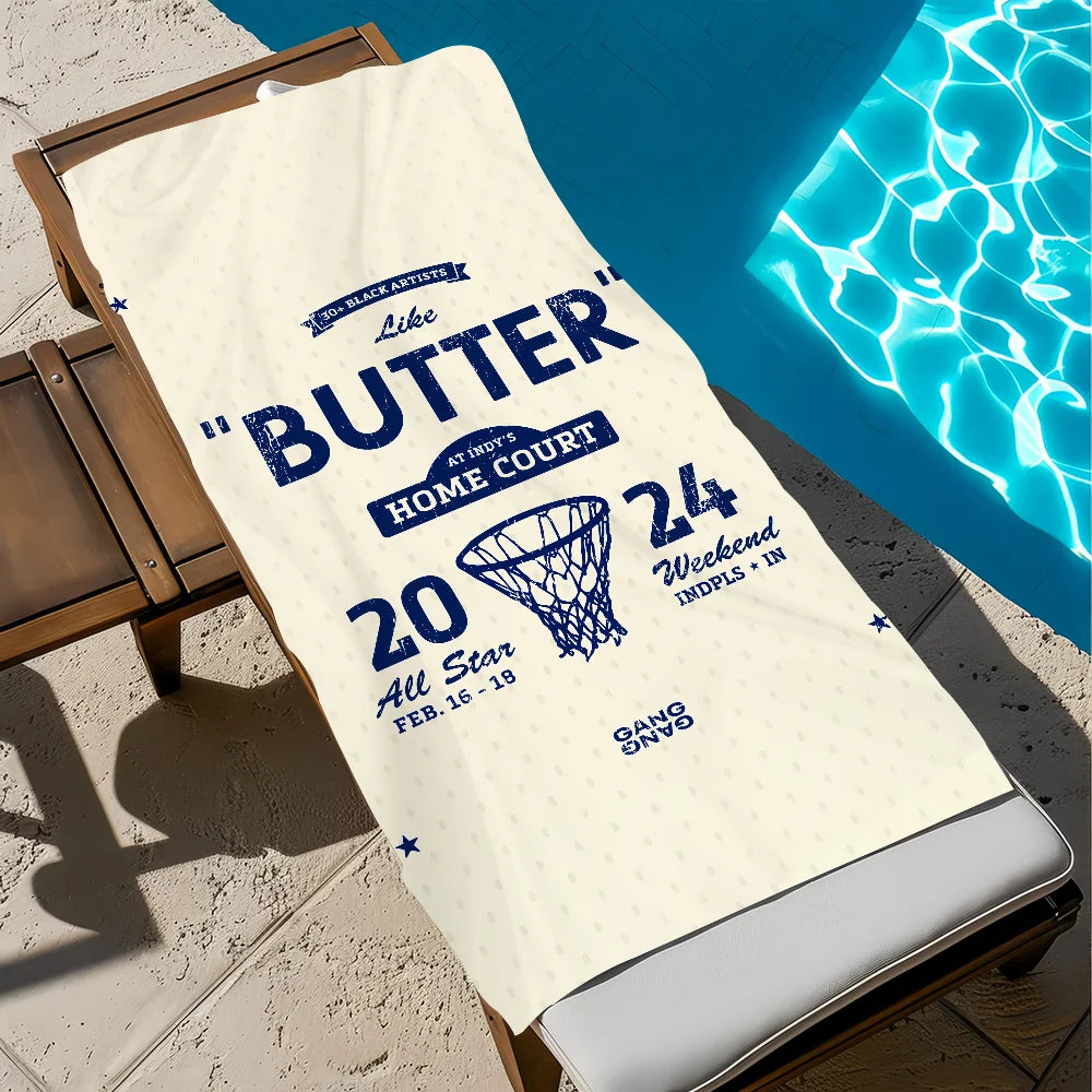 Salted Butter Funny Quick-Dry Beach Towel | Pool Travel Gym Funny Beach Towel Peaceful Pleasures Health and Wellness z5 STJ150x200CM