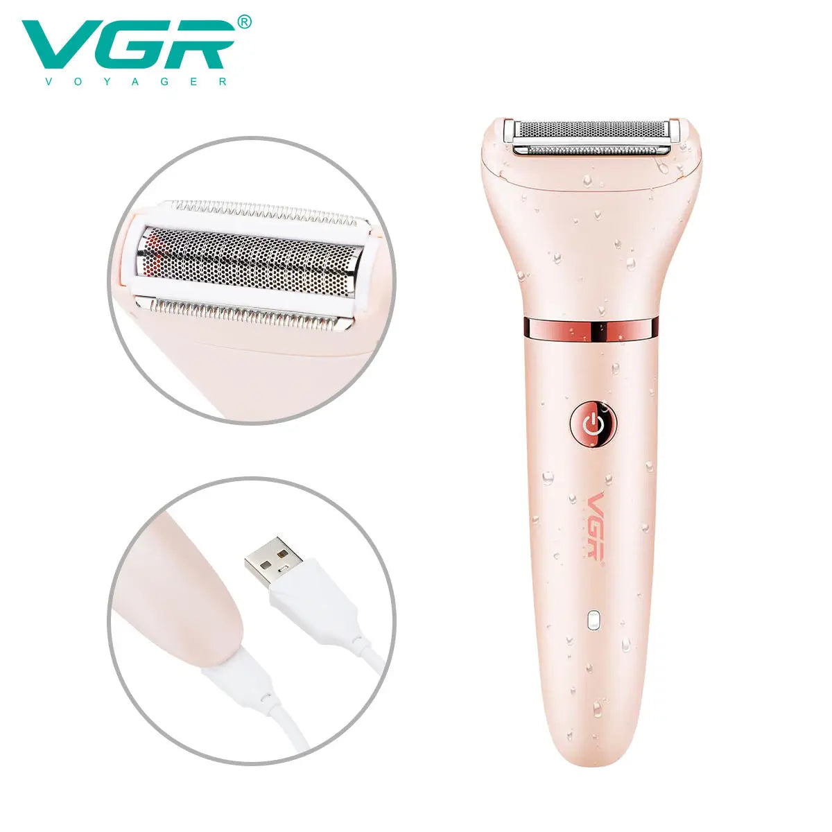 VGR 735 3-in-1 Hair Removal Device for Women, Shaver for Removing Scars, Electric Rechargeable Professional Hair Trimmer Peaceful Pleasures Health and Wellness