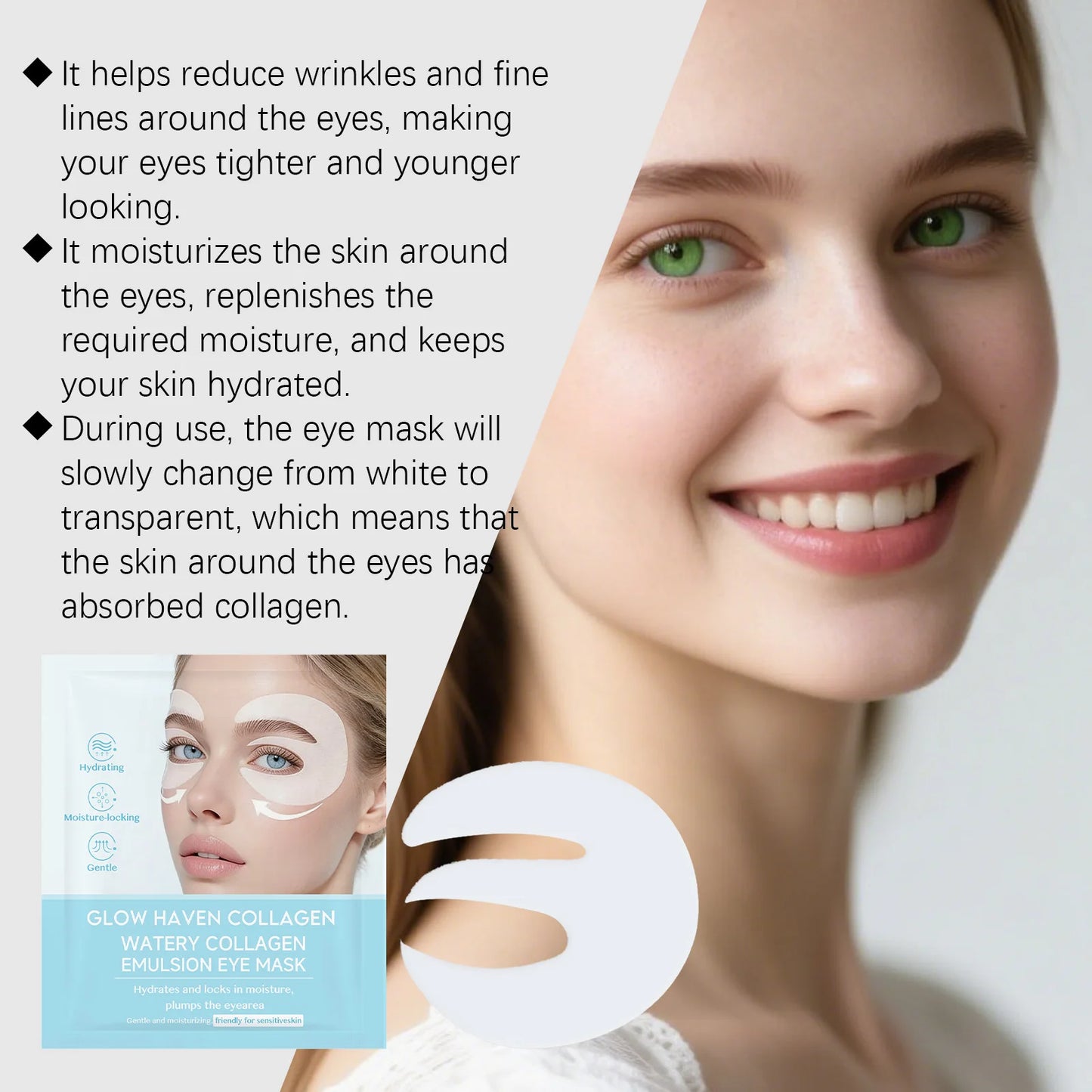 Hydrolyzed Collagen Eye Mask – Anti-Wrinkle Under Eye Patches