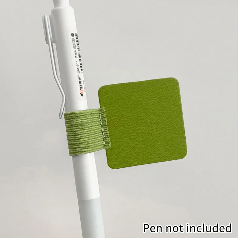 Self-Adhesive PU Leather Pen Loop Holder for Notebooks