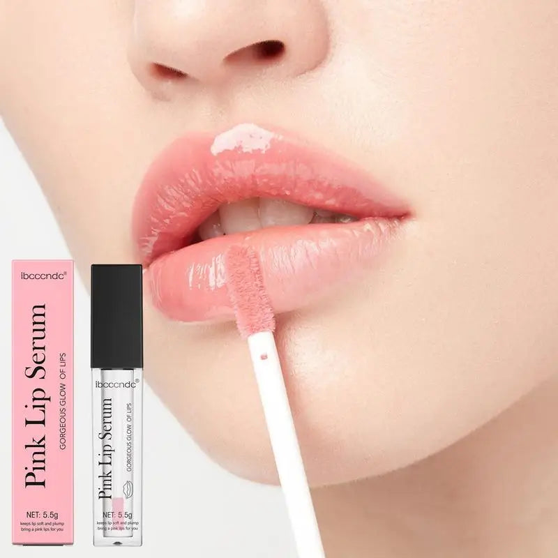 Pink Lip Plumping Serum Gloss – Moisturizing & Long-Lasting