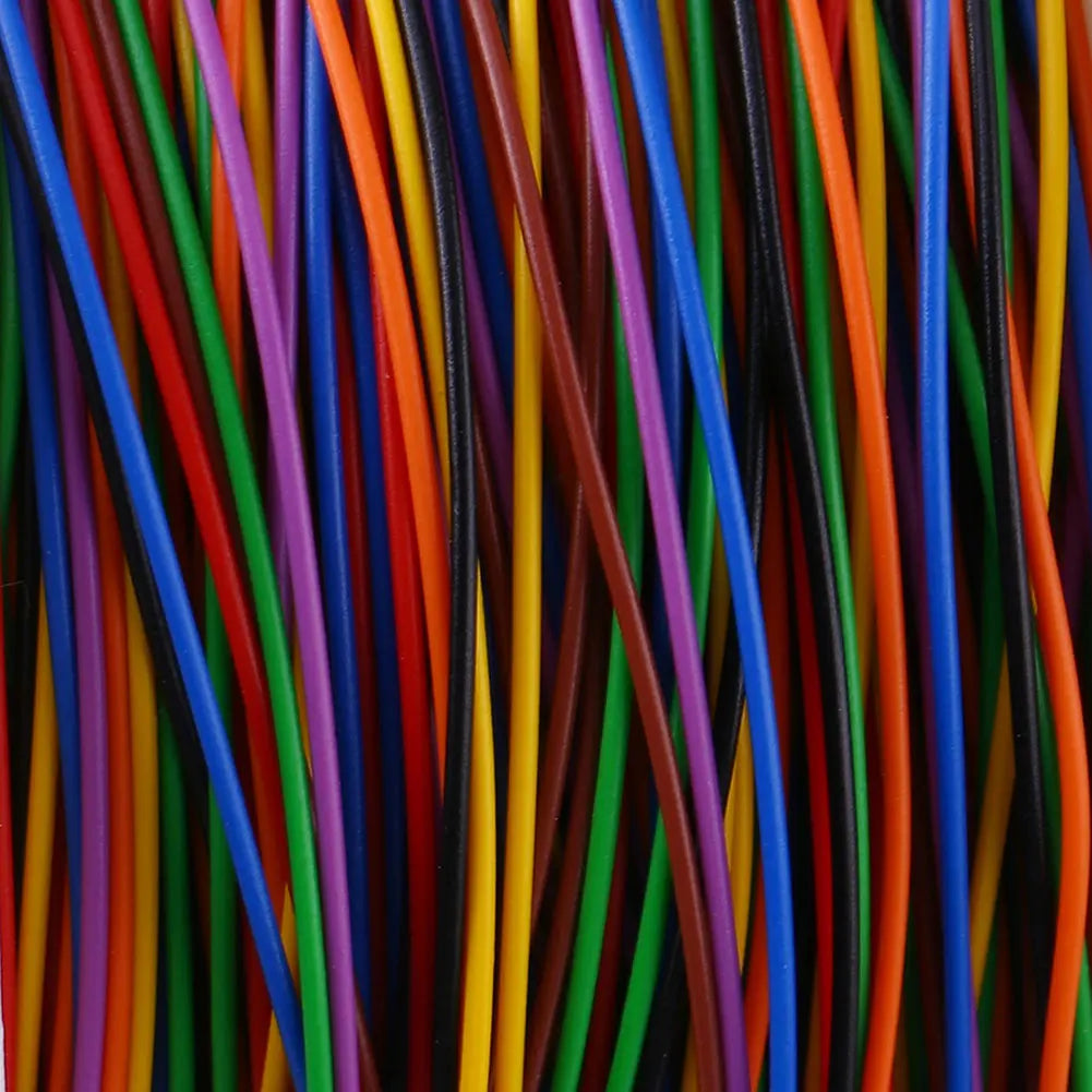 8-Wire Color Insulation Test Wrapping Cable Electrical Wire for Laptops Electronic Test PCB Soldering Fly Jumpers Wire Peaceful Pleasures Health and Wellness