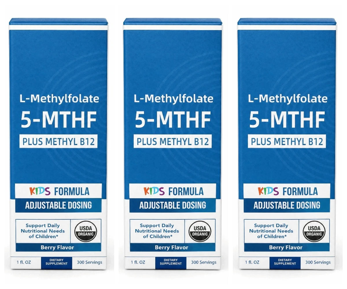 Kids L-Methylfolate 5-MTHF & Methyl B12 Drops | Organic Berry 30ml