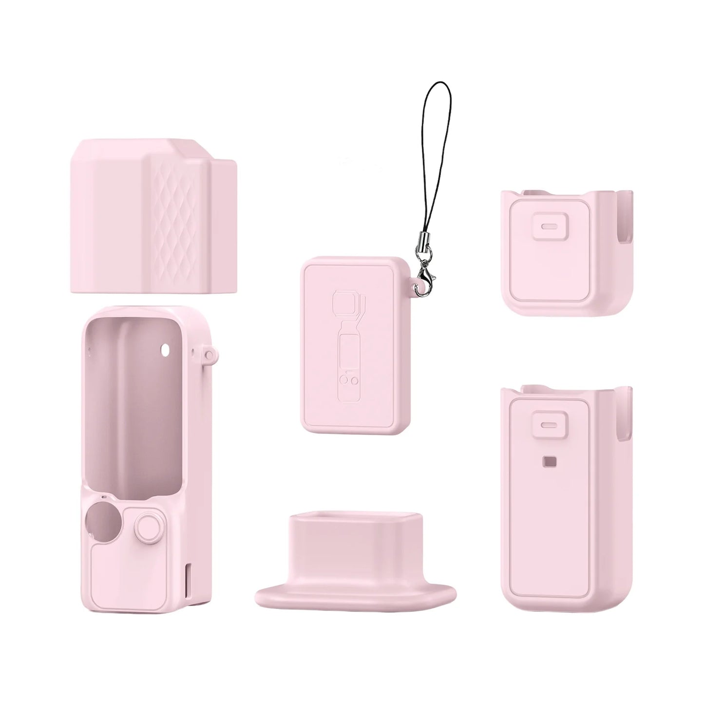 Colorful Silicone Protective Case For DJI Pocket 4 Camera Dustproof And Shock-Resistant Protective Case Peaceful Pleasures Health and Wellness pink
