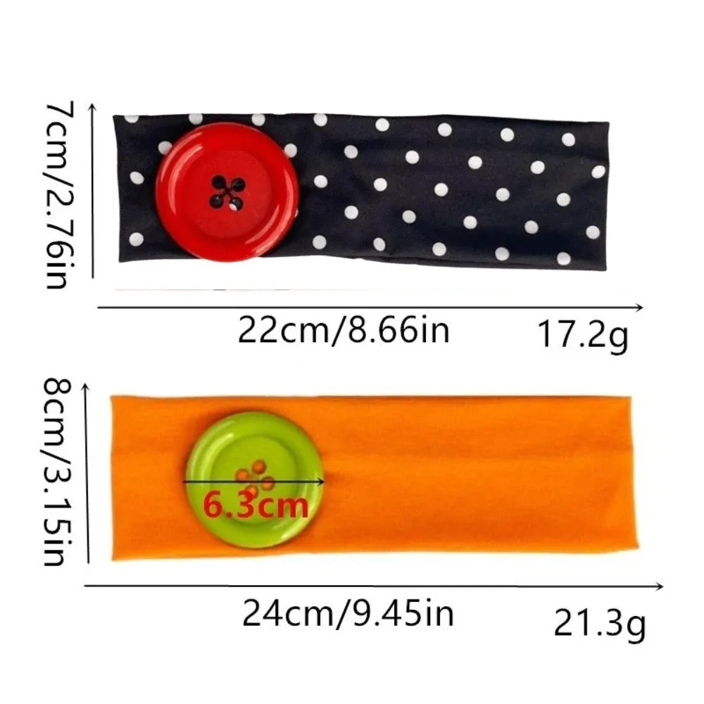 Wide Polka Dot Headband | Vintage Elastic Wrap for Yoga & Gym Hair Headband Peaceful Pleasures Health and Wellness