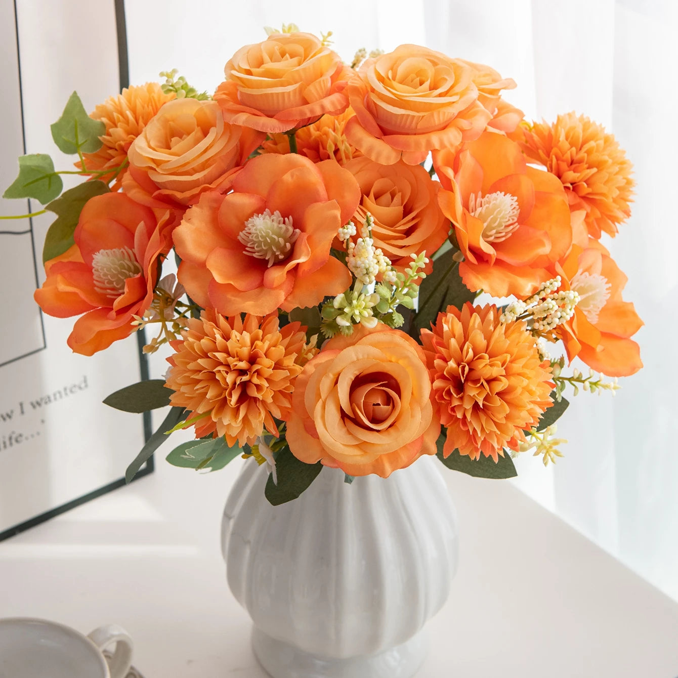 Artificial Silk Rose Bouquet | Wedding, Home & Party Decor