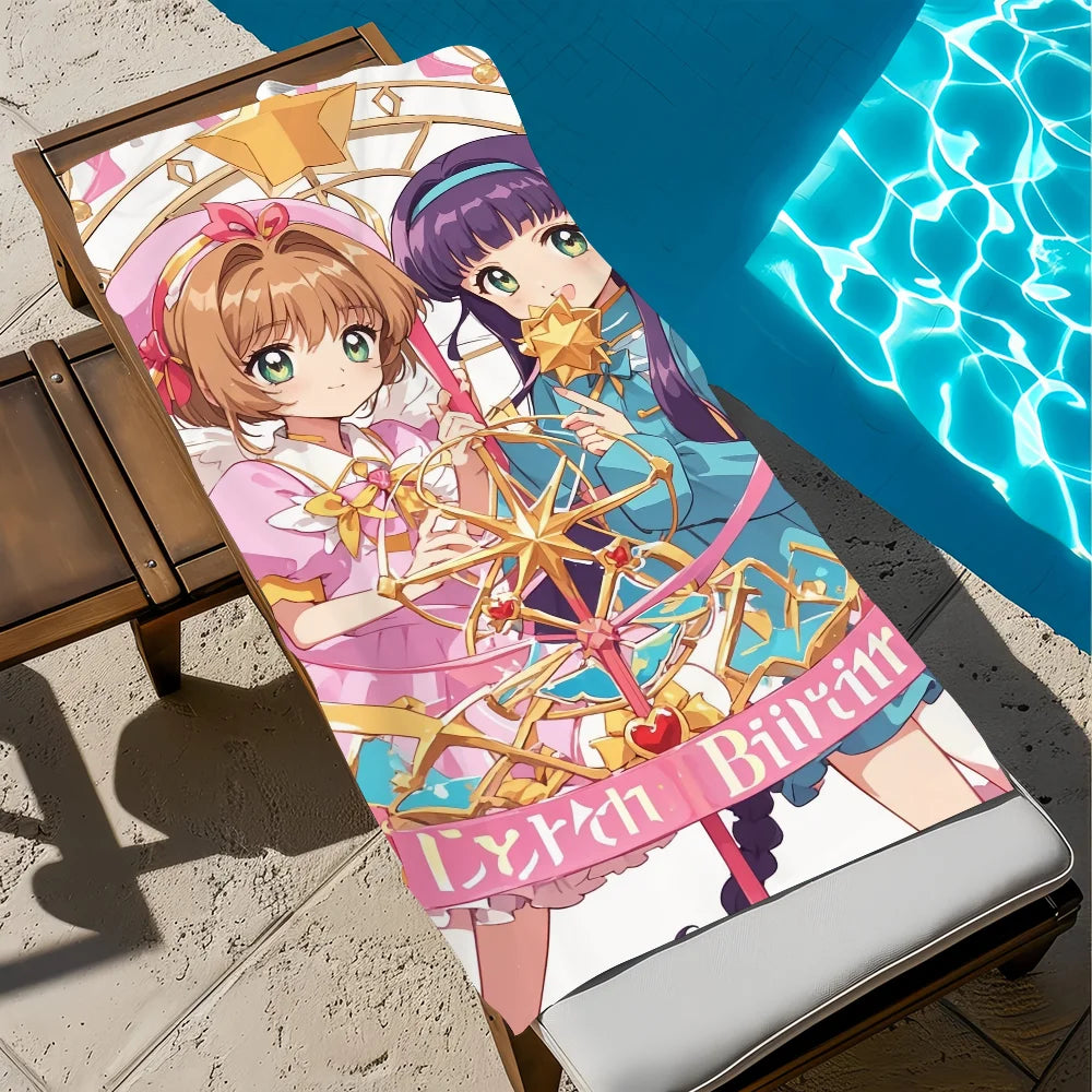 Cardcaptor Sakura Anime Quick-Dry Beach Towel | Soft & Absorbent Anime Beach Towel Peaceful Pleasures Health and Wellness z1 STJ150x260CM