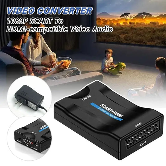 SCART to HDMI Converter – 1080P Upscale Adapter for HDTV Peaceful Pleasures Health and Wellness