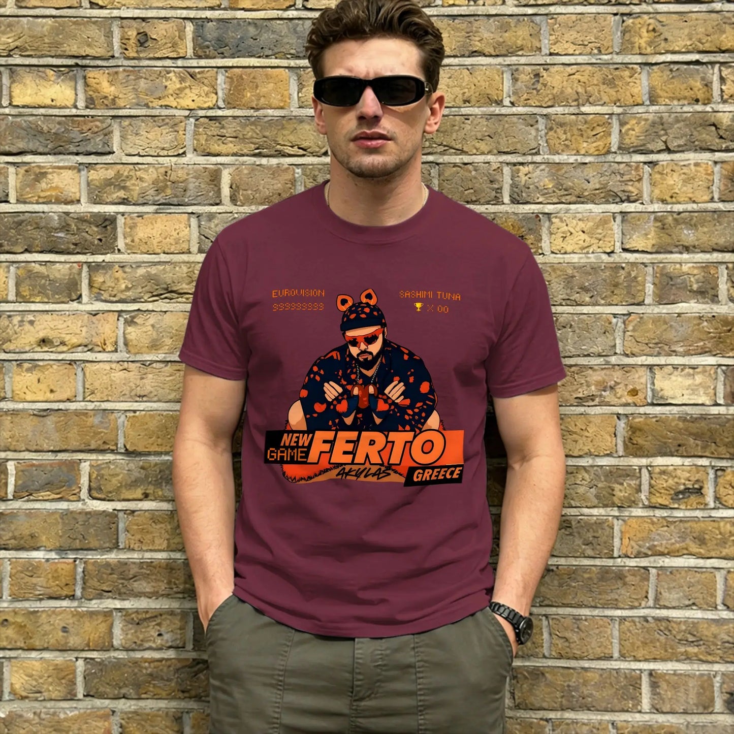Greece Eurovision 2026 Men's Cotton T-Shirt | Akylas Ferto
