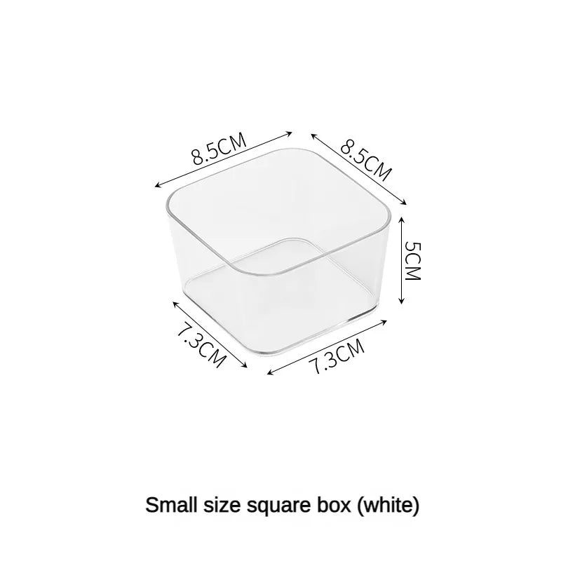 Clear Plastic Desk Drawer Organizer & Makeup Storage Box