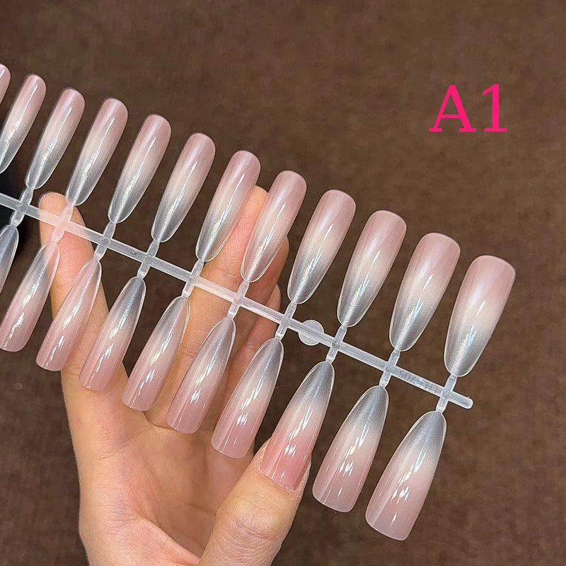 30Pcs Gradient Nude Color Fake Nail Press On Quick Extension Matte Wearable False Nails Natural Multi-Style Full Cover Nail Tips Peaceful Pleasures Health and Wellness A1