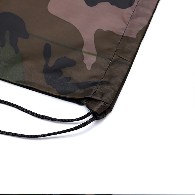 Drawstring Backpack Bag Lightweight Polyester Drawstring Gym Bag for Basketball, Gym, Outdoor Travel, Hiking and Beach Peaceful Pleasures Health and Wellness