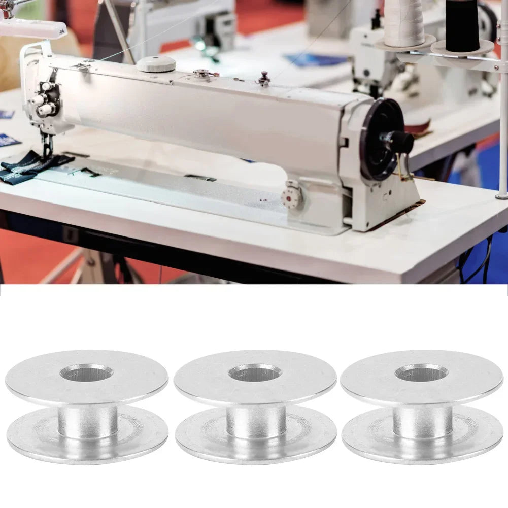 Aluminum Bobbins Empty Spool Flat Sewing Machine Parts