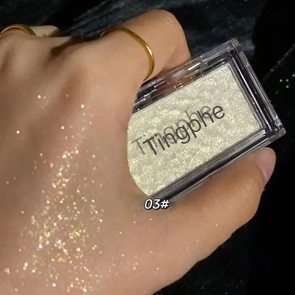 Diamond Highlighter Powder Palette Waterproof High Gloss Glitter Body Highlight Eyeshadow Face Contour Illuminator Makeup Peaceful Pleasures Health and Wellness 03