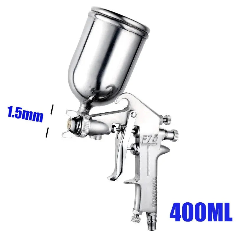 Professional F-75 Spray Gun 1.5mm Nozzle with Cup Adjustable for Automotive and Furniture Painting Peaceful Pleasures Health and Wellness F75 UP