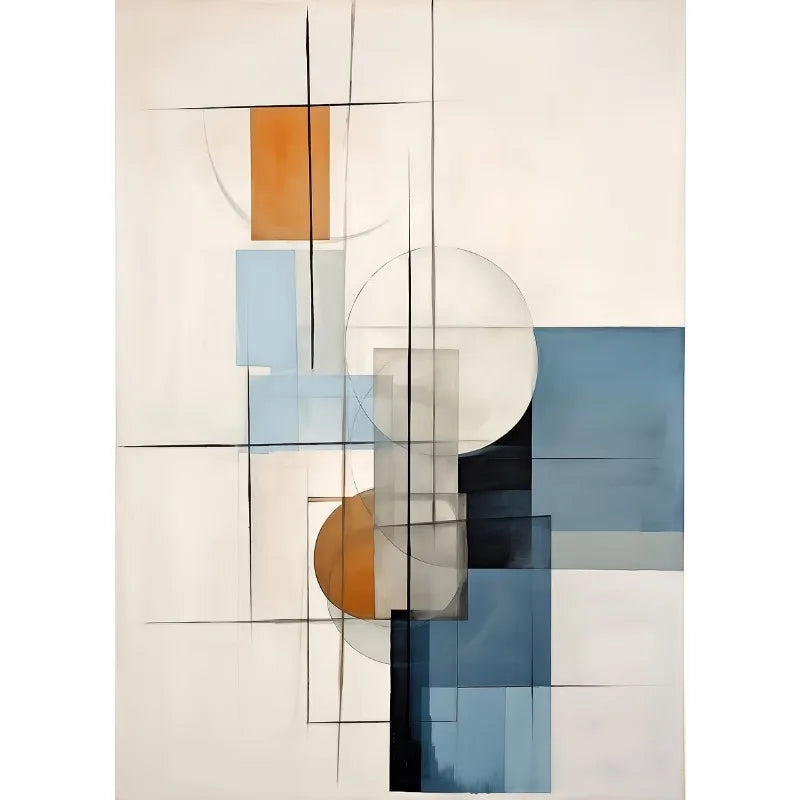 Abstract Bohemian Geometric Shapes Abstract Landscape Line Poster Printed Canvas Painting Wall Art Pictures Home Decor Gift Peaceful Pleasures Health and Wellness 9 30x40cm