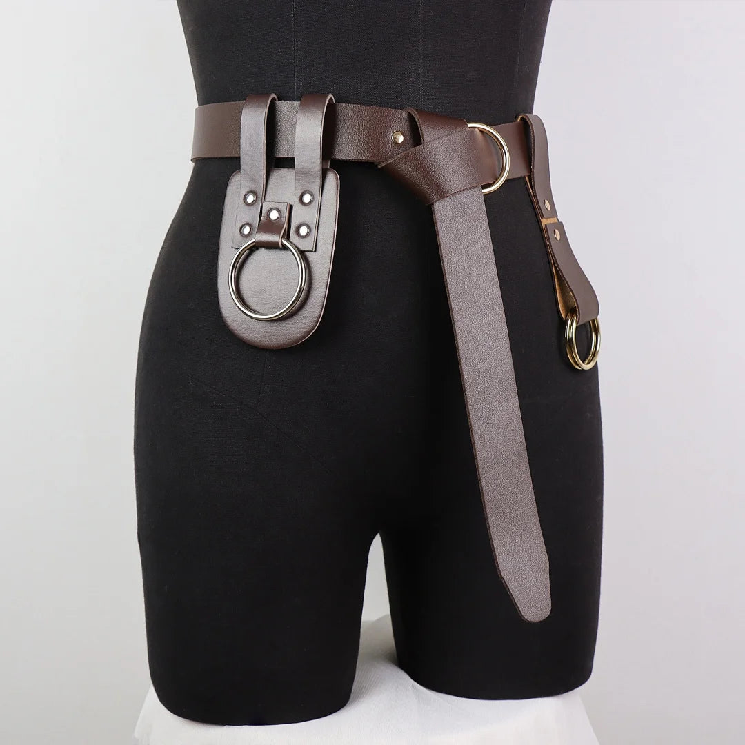 Medieval Viking Knight Belt Retro Hiking Skirt Clip Coaplay Dress Up
