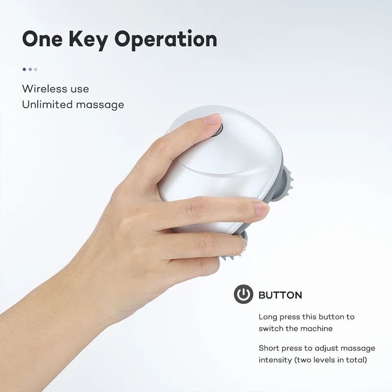 USB Charging Electric Head Scalp Massager Waterproof Rechargeable Electric Head Massager Vibration Peaceful Pleasures Health and Wellness