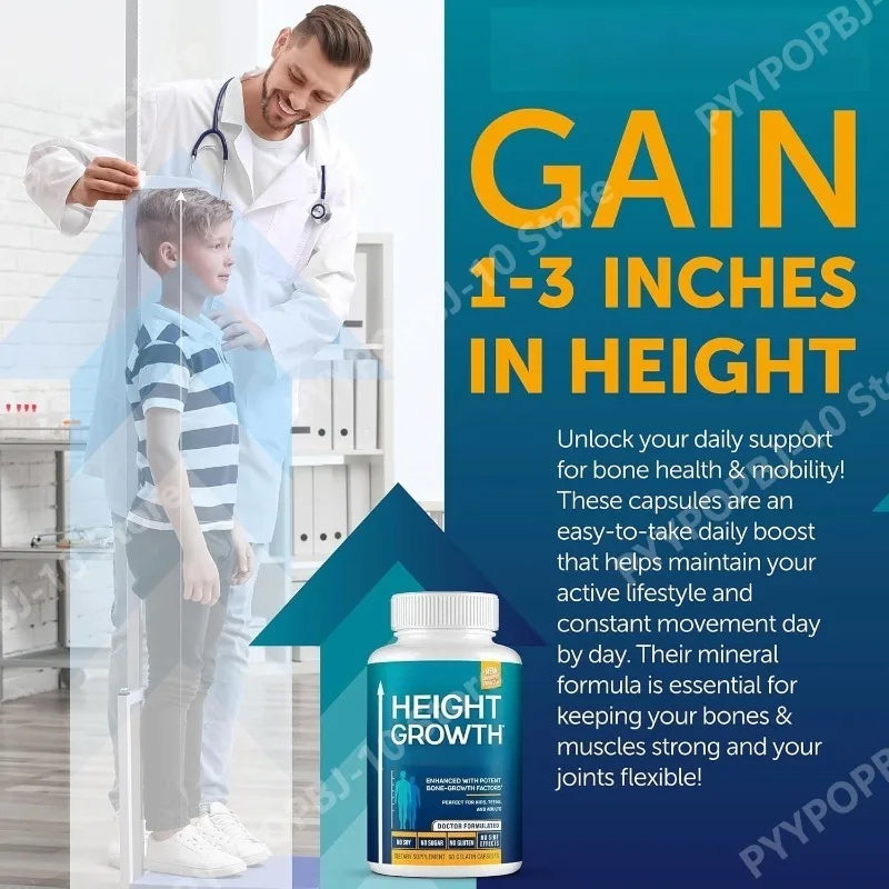 Height Growth Maximizer Capsules with Calcium | Made in USA