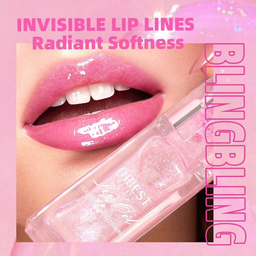 QIBEST Color Changing Lip Oil – Glitter Gloss & Balm