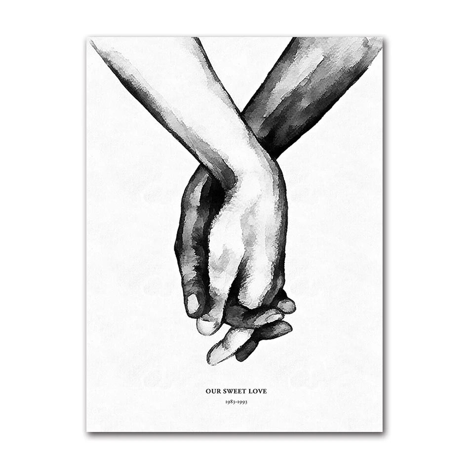 Nordic Black & White Love Quote Canvas Wall Art | Minimalist Canvas Wall Art Peaceful Pleasures Health and Wellness A0450-01 20x30cm Unframed