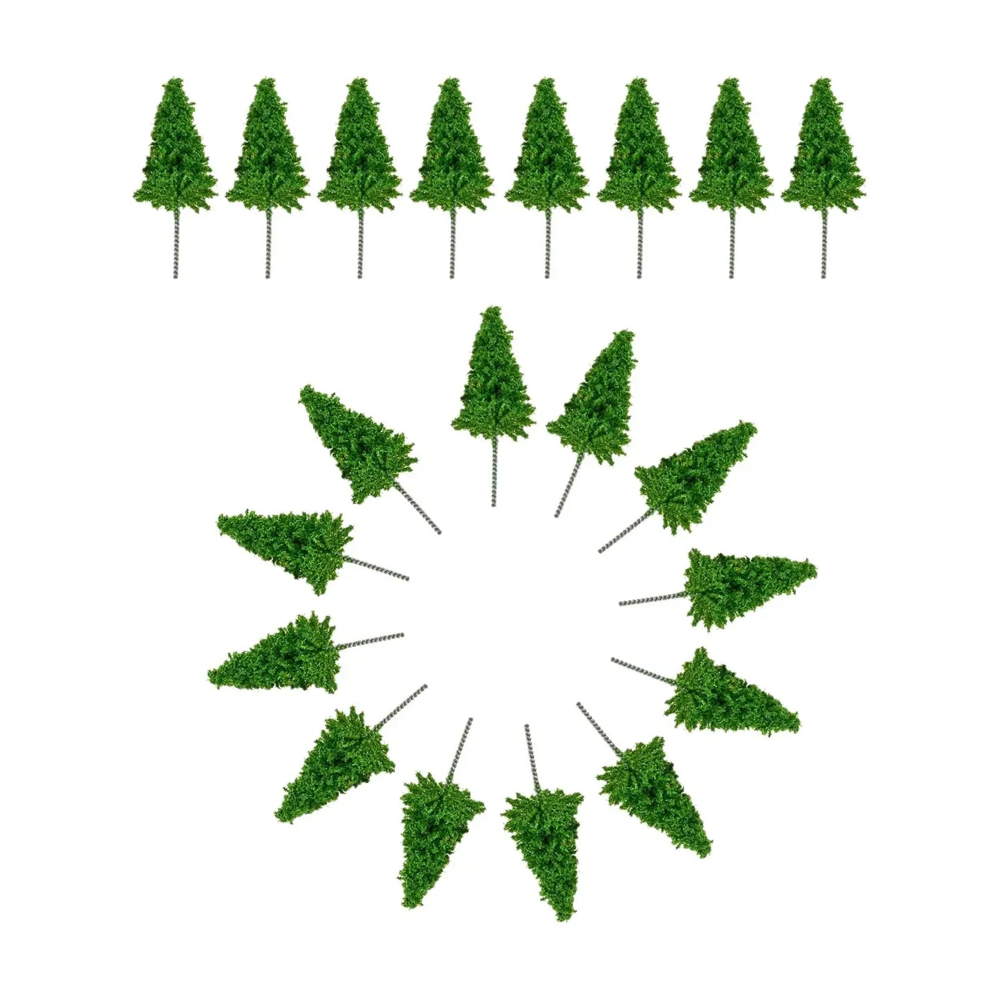 20Pcs Miniature Trees 5.4cm | Railway Model & Diorama Decor