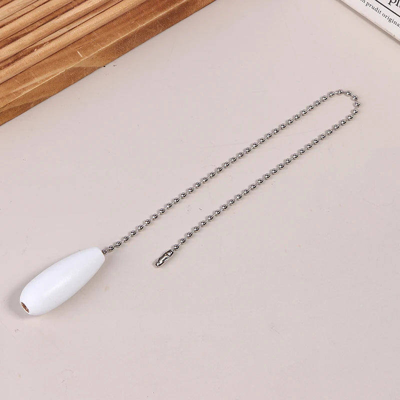 6 Colors Ceiling Fan Chain Pulls Wooden Pull Chain Pendant Rope Extension Pull Chain Easy Install For Ceiling Light Lamp Fan Peaceful Pleasures Health and Wellness White