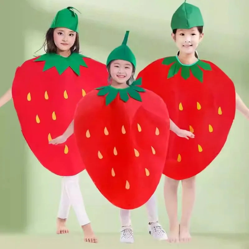 Kids Fruit Vegetable Halloween Costume Cloak | Ages 3–8