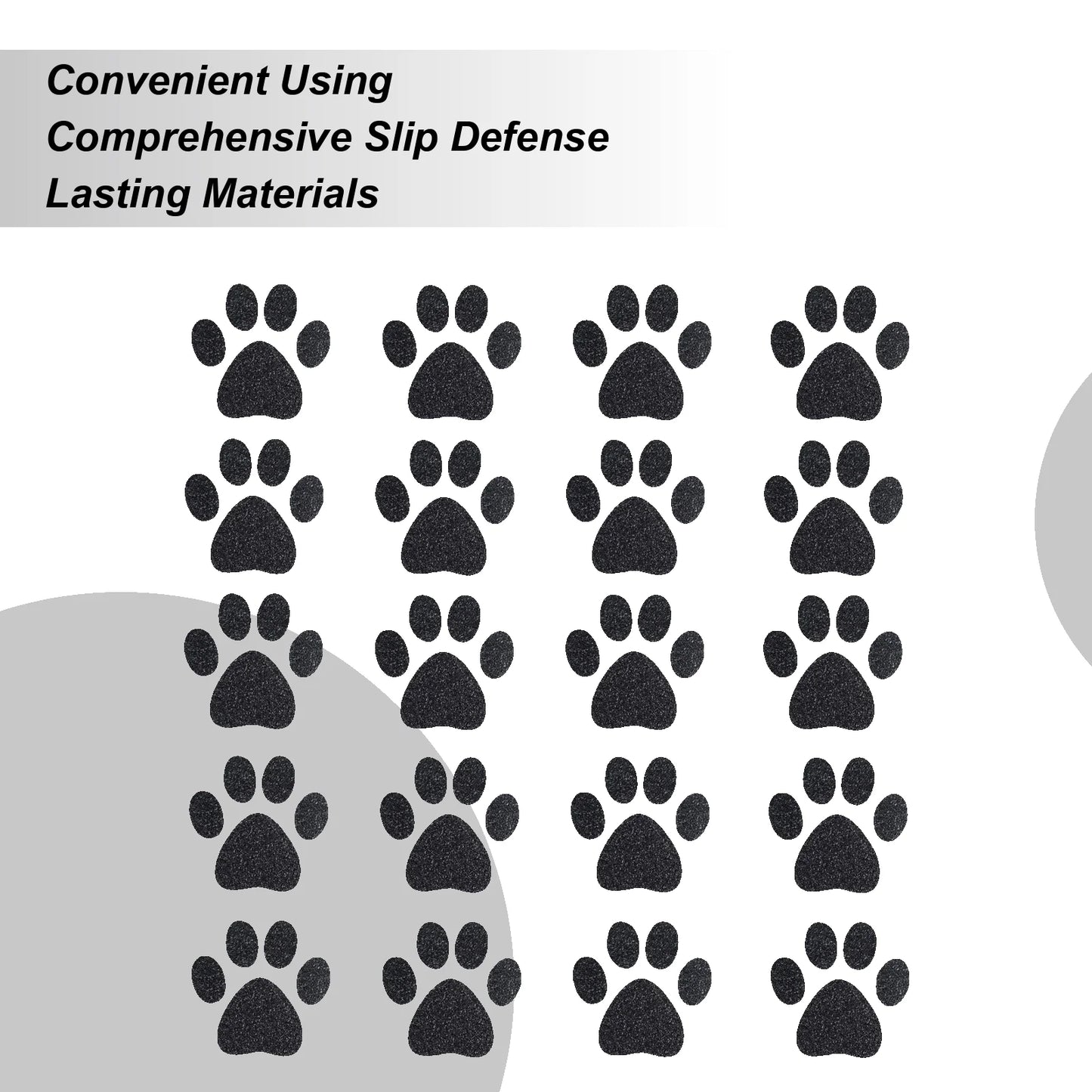 Dog Paw Non-Slip Bath Stickers 20-Pack | Kids & Elderly Safety