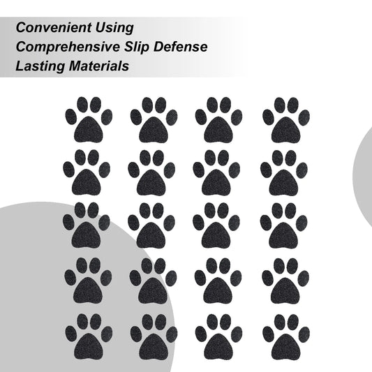 Dog Paw Non-Slip Bath Stickers 20-Pack | Kids & Elderly Safety Anti-Slip Bath Stickers Peaceful Pleasures Health and Wellness