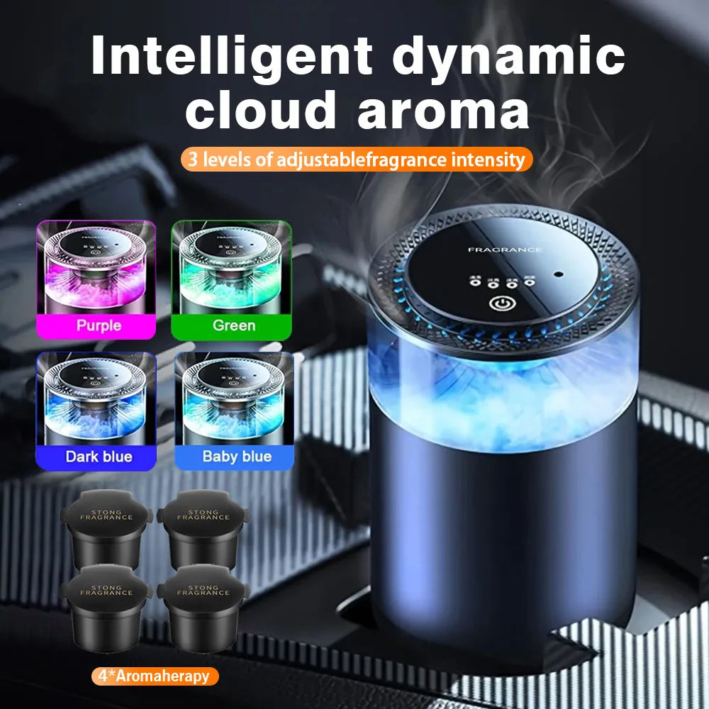 Smart Car Fragrance Diffuser with RGB Light | Rechargeable