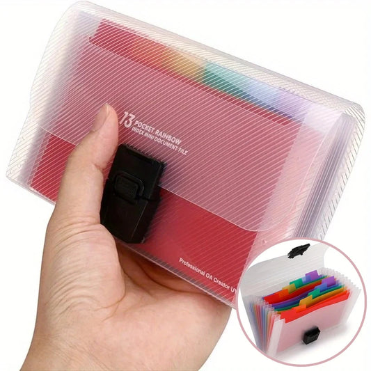 A6 13-Pocket Expanding File Organizer Accordion Folder Accordion File Folder Peaceful Pleasures Health and Wellness