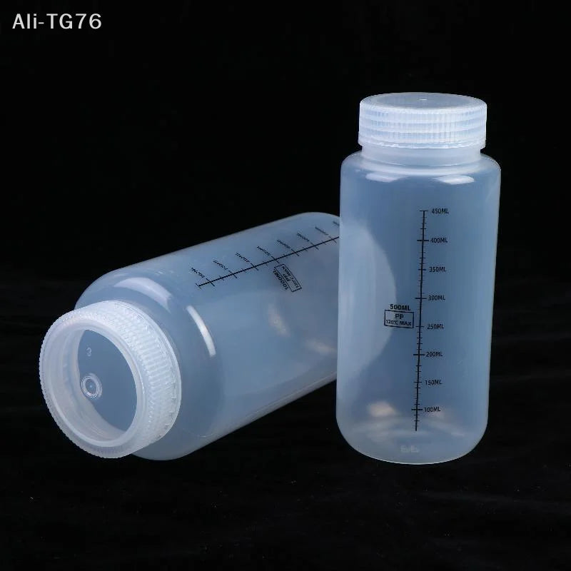 Wide Mouth PP Lab Bottles with Lids | 500ml & 1000ml Storage Jars