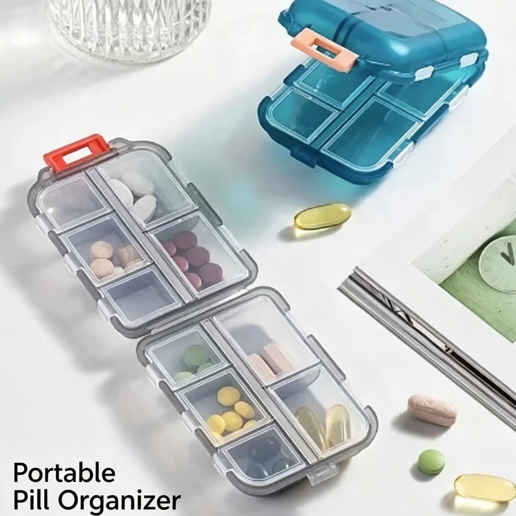 7-Day Pill Organizer – Portable Weekly Medicine Box Weekly Pill Organizer Peaceful Pleasures Health and Wellness