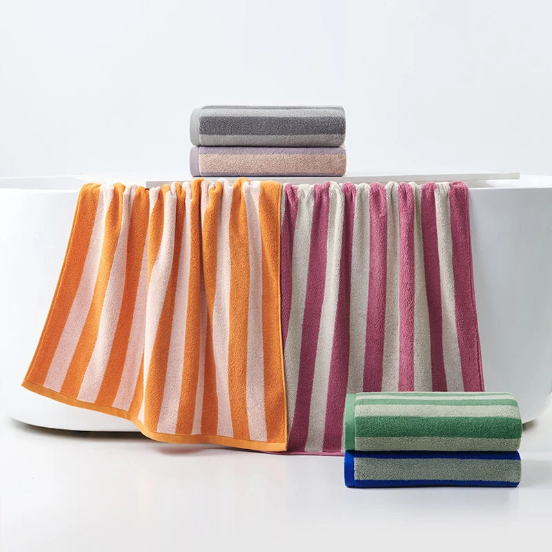 Battilo Plaid 100% Cotton Bath Towel Set – Soft & Absorbent