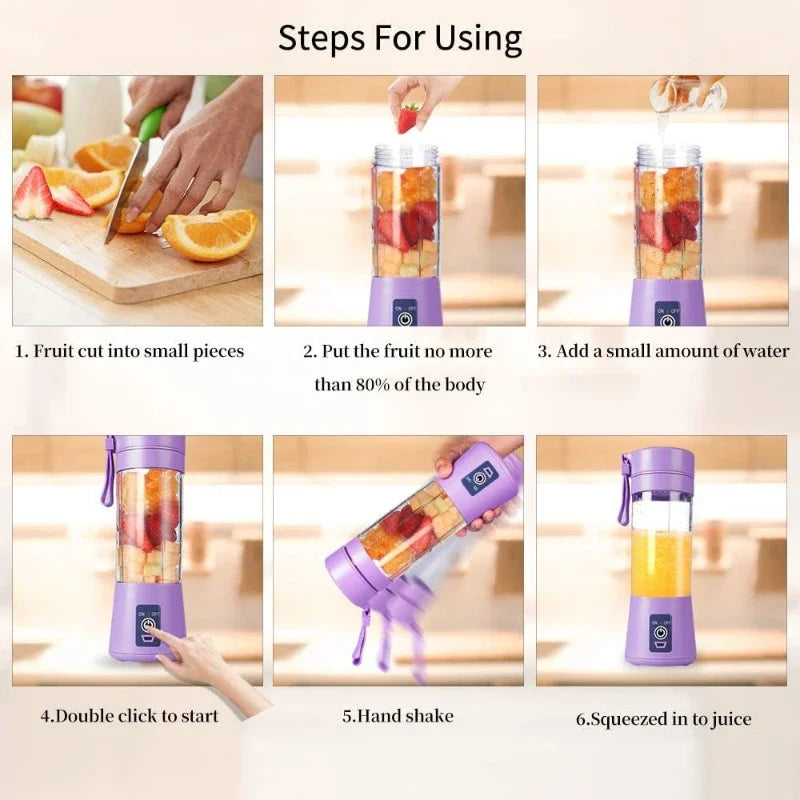 Gadgets Tools Rechargeable Kitchen Acceesories USB Blender Smoothie Dining. Automatic Maker Shake Electric Portable Mini Juicer Peaceful Pleasures Health and Wellness