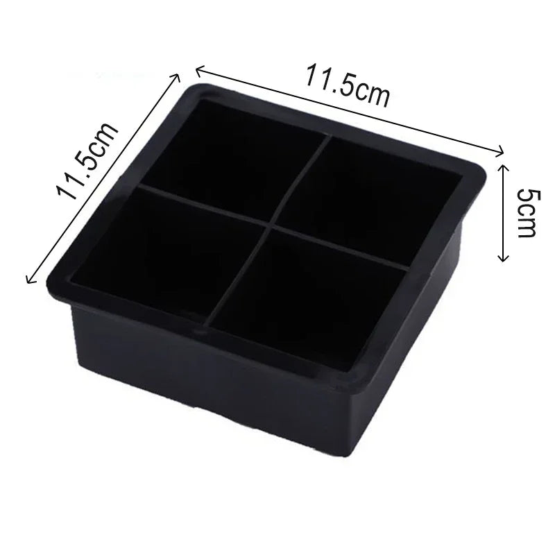 Silicone Ice Cube Mold & Ice Ball Maker | 4/6/8/15 Compartments