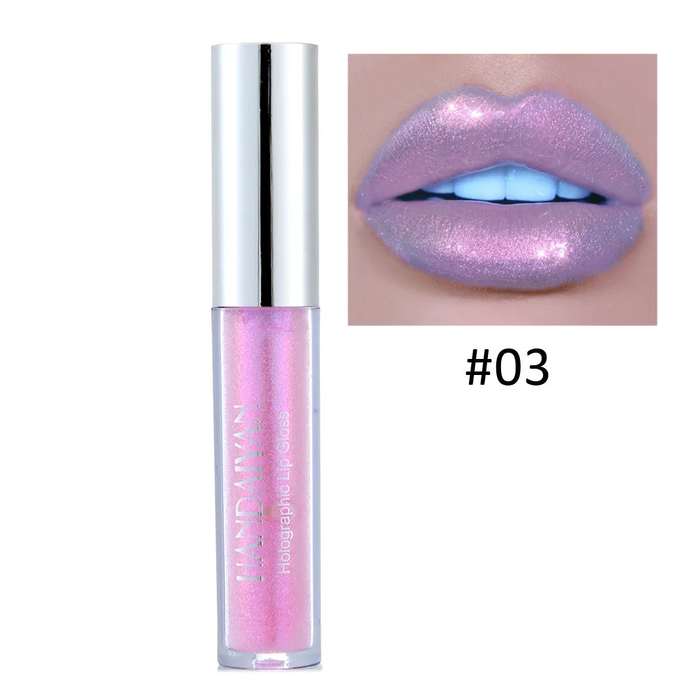 Holographic Glitter Lip Gloss | 6 Metallic Shades Liquid Lipstick