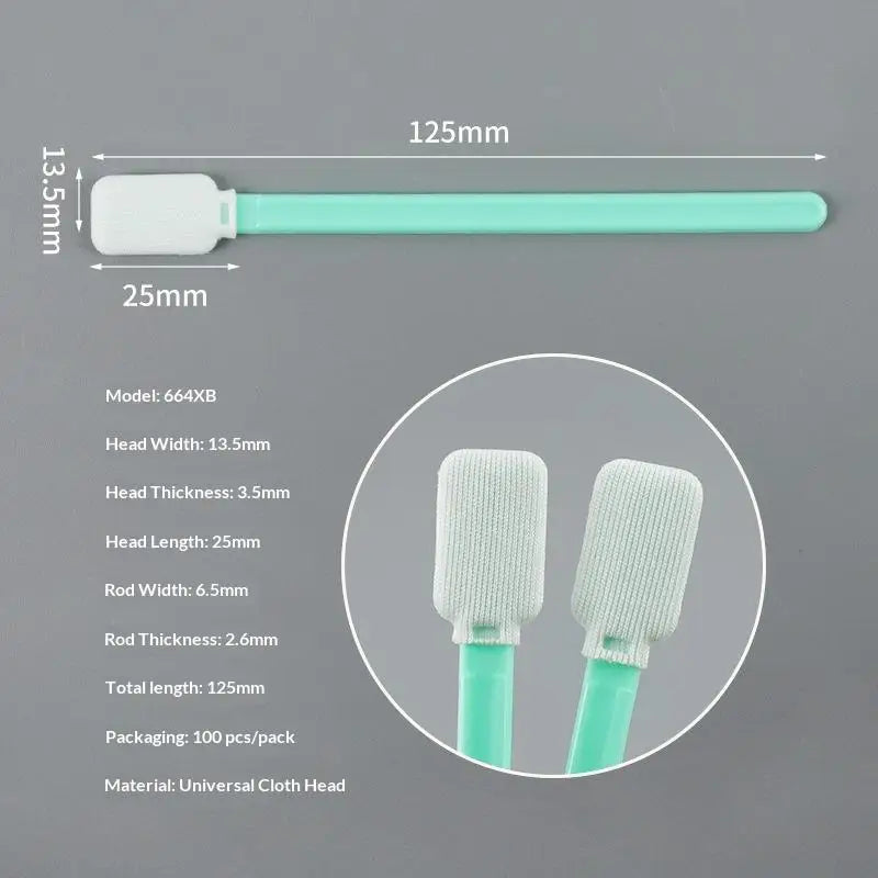 100-Pack Foam Swabs – Inkjet Printhead & Screen Cleaning Sticks