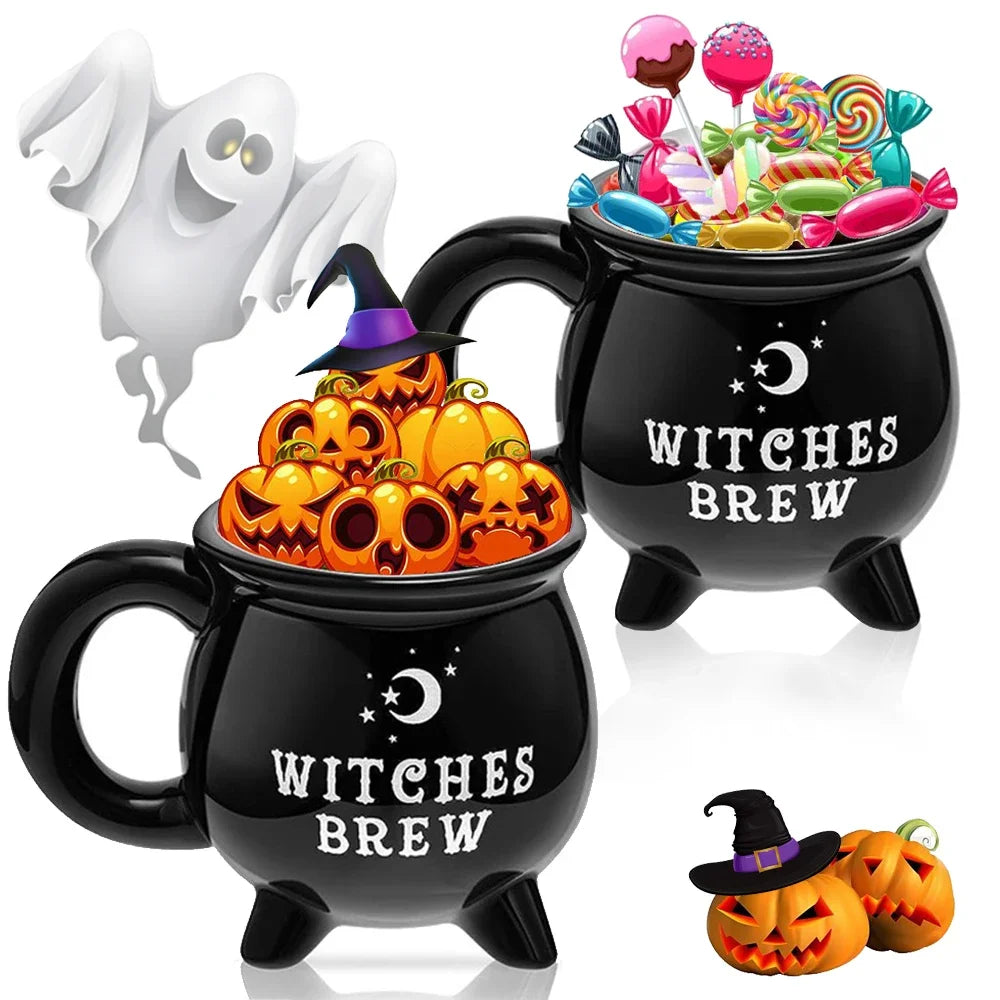 Witch Brew Cauldron Ceramic Coffee Mug | 350ml / 11.8oz – Halloween Gift, Microwave & Dishwasher Safe