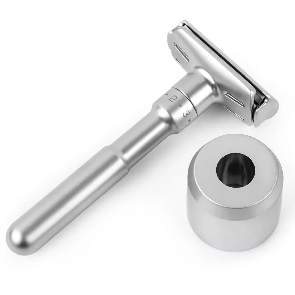 Men's Adjustable Double Edge Safety Razor + 5 Titanium Blades