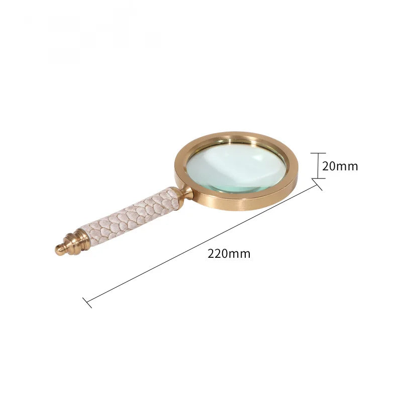 Horse Hair Decoration, Antique Bronze Magnifying Glass, Home Sample Room Decoration, Office Decoration Peaceful Pleasures Health and Wellness