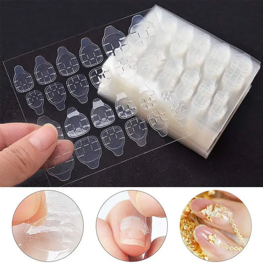 Jelly Nail Glue Stickers – Double-Sided Adhesive Tabs for Fake Nails Nail Adhesive Tabs Peaceful Pleasures Health and Wellness