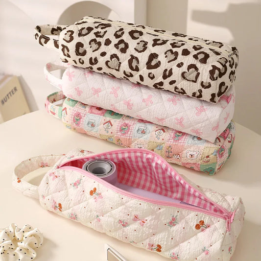 New Travel Hair Dryer Storage Bag with Handle Dustproof Curler Storage Bag Large Capacity Soft Quilting Cotton Hair Organizer Peaceful Pleasures Health and Wellness