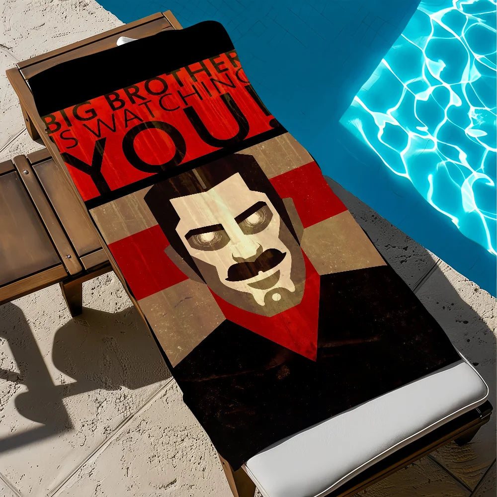 1984 George Orwell Quick-Dry Beach Towel | Travel & Pool Towel Quick-Dry Beach Towel Peaceful Pleasures Health and Wellness z10 STJ90x180CM