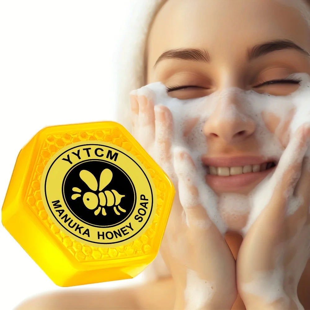 Manuka Honey Soap, Moisturizing and Hydrating Handmade Bath Soap, Cleansing Face, Body and Hand Soap 65g (2.29oz) Peaceful Pleasures Health and Wellness