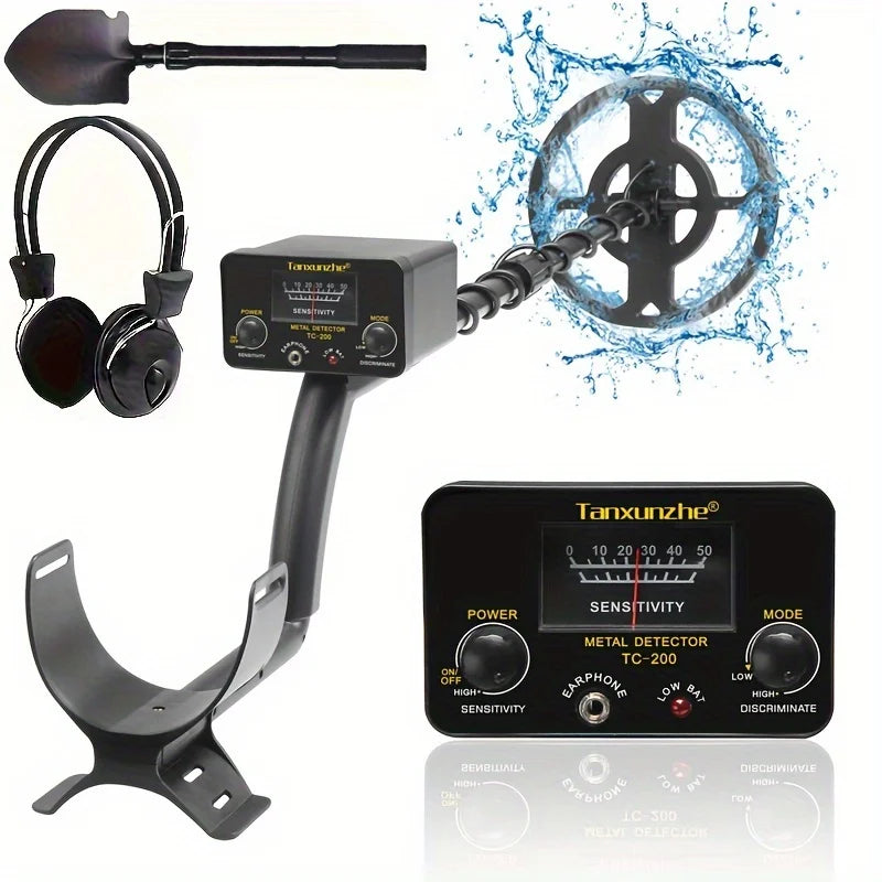 TC-200 New Upgrade Metal Detector Underground Wire Iron Metal Gold Detector Adjustable Tracker for Treasure Search Peaceful Pleasures Health and Wellness 3-piece set