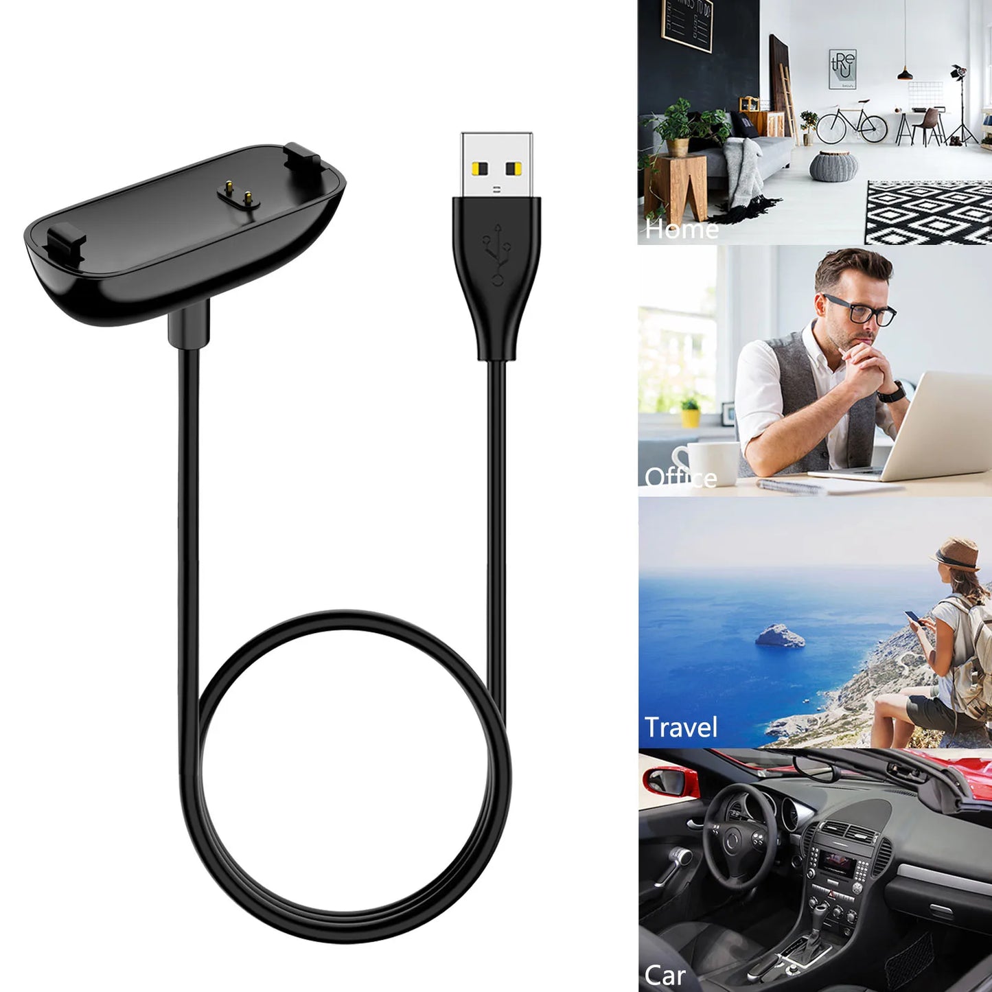 USB Charger for Fitbit Inspire 1/2/3, Inspire HR, ACE 2 & ACE 3 Peaceful Pleasures Health and Wellness