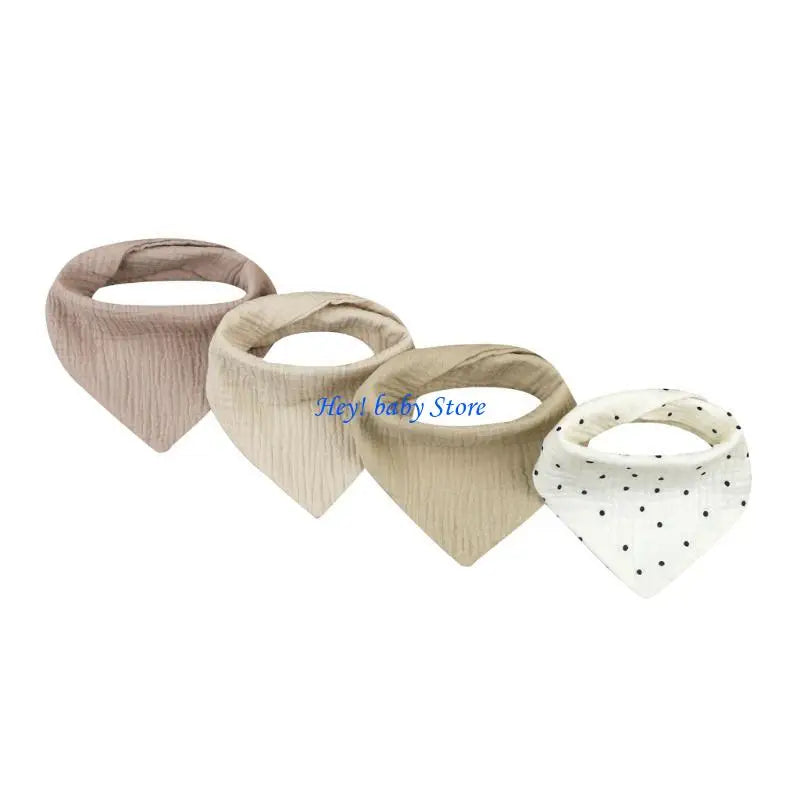 Baby Feeding Bibs 4-Pack | Soft Cotton Spill-Proof Toddler Bibs